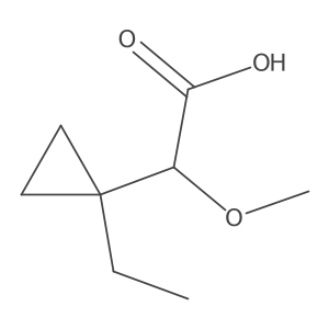 2-(1-Ethylcyclopropyl)-2-methoxyacetic acid Structure