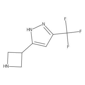 5-(azetidin-3-yl)-3-(trifluoromethyl)-1H-pyrazole结构式