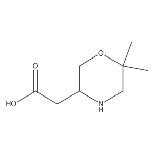 2-(6,6-Dimethylmorpholin-3-yl)acetic acid Structure