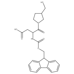 3-({[(9H-fluoren-9-yl)methoxy]carbonyl}amino)-4-[3-(hydroxymethyl)pyrrolidin-1-yl]-4-oxobutanoic acid Structure