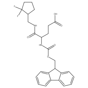 4-{[(2,2-difluorocyclopentyl)methyl]carbamoyl}-4-({[(9H-fluoren-9-yl)methoxy]carbonyl}amino)butanoic acid Structure