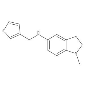 1-methyl-N-[(thiophen-3-yl)methyl]-2,3-dihydro-1H-indol-5-amine结构式