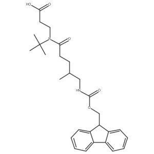3-[N-tert-butyl-5-({[(9H-fluoren-9-yl)methoxy]carbonyl}amino)-4-methylpentanamido]propanoic acid Structure