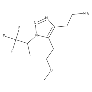 2-[5-(2-methoxyethyl)-1-(1,1,1-trifluoropropan-2-yl)-1H-1,2,3-triazol-4-yl]ethan-1-amine Structure