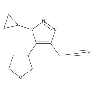 2-[1-cyclopropyl-5-(oxolan-3-yl)-1H-1,2,3-triazol-4-yl]acetonitrile Structure