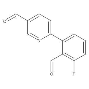 6-(3-Fluoro-2-formylphenyl)pyridine-3-carbaldehyde Structure
