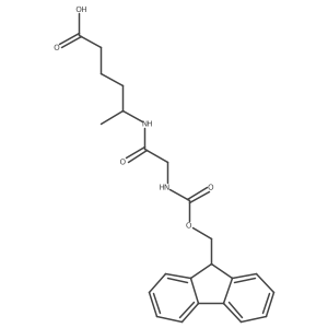 5-[2-({[(9H-fluoren-9-yl)methoxy]carbonyl}amino)acetamido]hexanoic acid Structure