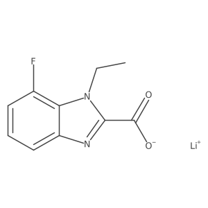 Lithium 1-ethyl-7-fluoro-1H-benzo[d]imidazole-2-carboxylate Structure