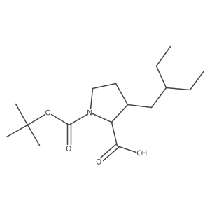 1-(tert-Butoxycarbonyl)-3-(2-ethylbutyl)-2-pyrrolidinecarboxylic acid Structure