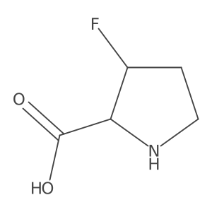 (2S,3R)-3-Fluoropyrrolidine-2-carboxylic acid结构式