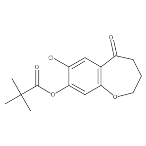 7-Chloro-5-oxo-2,3,4,5-tetrahydrobenzo[b]oxepin-8-yl pivalate结构式