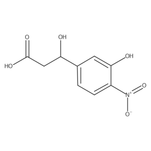 (3S)-3-hydroxy-3-(3-hydroxy-4-nitrophenyl)propanoic acid结构式