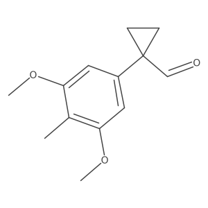 1-(3,5-Dimethoxy-4-methylphenyl)cyclopropane-1-carbaldehyde结构式