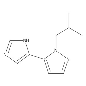 5-(1H-imidazol-4-yl)-1-(2-methylpropyl)-1H-pyrazole结构式