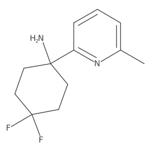 4,4-Difluoro-1-(6-methylpyridin-2-yl)cyclohexan-1-amine结构式