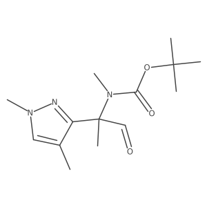 tert-butyl N-[2-(1,4-dimethyl-1H-pyrazol-3-yl)-1-oxopropan-2-yl]-N-methylcarbamate结构式