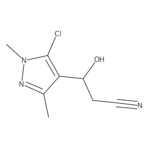 3-(5-chloro-1,3-dimethyl-1H-pyrazol-4-yl)-3-hydroxypropanenitrile Structure