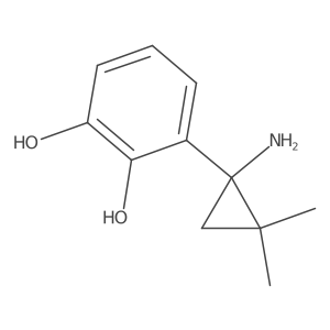 3-(1-Amino-2,2-dimethylcyclopropyl)benzene-1,2-diol结构式