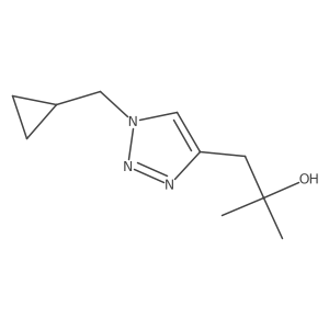 1-[1-(cyclopropylmethyl)-1H-1,2,3-triazol-4-yl]-2-methylpropan-2-ol结构式