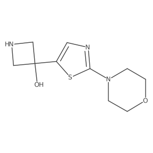 3-[2-(Morpholin-4-yl)-1,3-thiazol-5-yl]azetidin-3-ol结构式