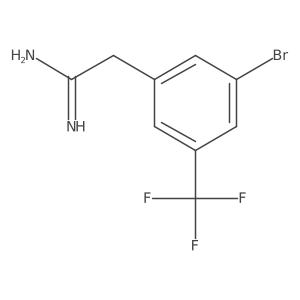 2-[3-Bromo-5-(trifluoromethyl)phenyl]ethanimidamide Structure
