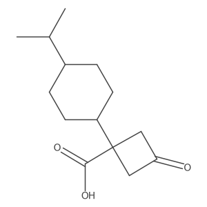 3-Oxo-1-[4-(propan-2-yl)cyclohexyl]cyclobutane-1-carboxylic acid结构式