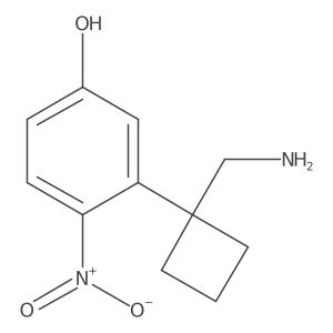 3-[1-(Aminomethyl)cyclobutyl]-4-nitrophenol结构式
