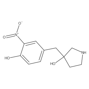 3-[(4-Hydroxy-3-nitrophenyl)methyl]pyrrolidin-3-ol Structure