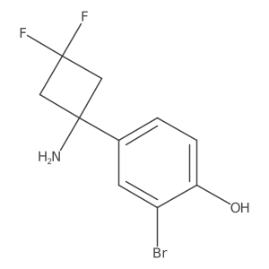4-(1-Amino-3,3-difluorocyclobutyl)-2-bromophenol结构式