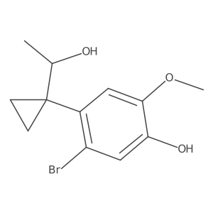 5-Bromo-4-[1-(1-hydroxyethyl)cyclopropyl]-2-methoxyphenol结构式