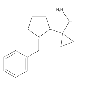1-[1-(1-Benzylpyrrolidin-2-yl)cyclopropyl]ethan-1-amine结构式