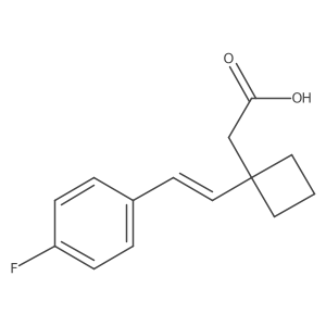 2-{1-[2-(4-Fluorophenyl)ethenyl]cyclobutyl}acetic acid Structure