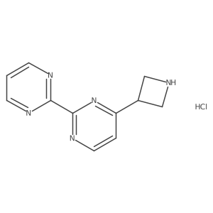 4-(Azetidin-3-yl)-2-pyrimidin-2-ylpyrimidine;hydrochloride Structure