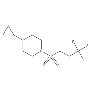 4-Cyclopropyl-1-(3,3,3-trifluoropropanesulfonyl)piperidine结构式