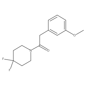 1-(4,4-Difluoropiperidin-1-yl)-2-(3-methoxyphenyl)ethan-1-one结构式