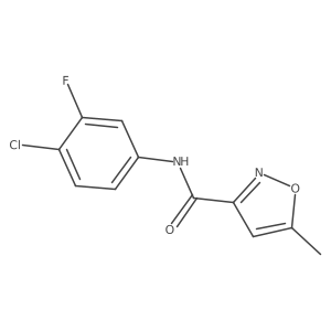 N-(4-chloro-3-fluorophenyl)-5-methyl-1,2-oxazole-3-carboxamide Structure