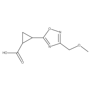 (1S,2R)-2-[3-(Methoxymethyl)-1,2,4-oxadiazol-5-yl]cyclopropane-1-carboxylic acid Structure