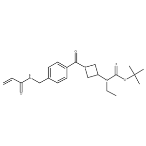 Tert-butyl N-ethyl-N-[1-[4-[(prop-2-enoylamino)methyl]benzoyl]azetidin-3-yl]carbamate结构式
