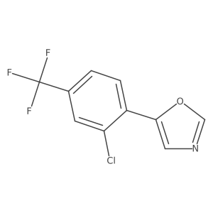 5-(2-Chloro-4-(trifluoromethyl)phenyl)oxazole Structure