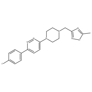 3-(4-Fluorophenyl)-6-{4-[(5-methyl-1,2,4-oxadiazol-3-yl)methyl]piperazin-1-yl}pyridazine结构式