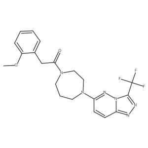 2-(2-Methoxyphenyl)-1-{4-[3-(trifluoromethyl)-[1,2,4]triazolo[4,3-b]pyridazin-6-yl]-1,4-diazepan-1-yl}ethan-1-one结构式