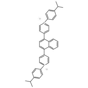 4,4'-(Naphthalene-1,4-diyl)bis(1-(4-isopropylphenyl)pyridin-1-ium) chloride结构式