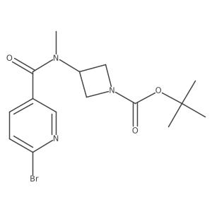 Tert-butyl 3-[(6-bromopyridine-3-carbonyl)-methylamino]azetidine-1-carboxylate结构式
