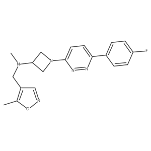 1-[6-(4-Fluorophenyl)pyridazin-3-yl]-N-methyl-N-[(5-methyl-1,2-oxazol-4-yl)methyl]azetidin-3-amine结构式