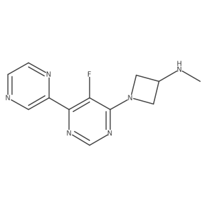 1-[5-fluoro-6-(pyrazin-2-yl)pyrimidin-4-yl]-N-methylazetidin-3-amine Structure