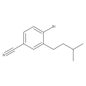 4-Bromo-3-(3-methylbutyl)benzonitrile结构式