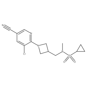 N-{[1-(3-chloro-5-cyanopyridin-2-yl)azetidin-3-yl]methyl}-N-methylcyclopropanesulfonamide结构式
