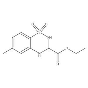 ethyl 6-methyl-1,1-dioxo-3,4-dihydro-2H-1lambda6,2,4-benzothiadiazine-3-carboxylate结构式