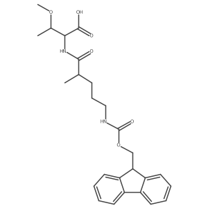 (2S,3R)-2-[5-({[(9H-fluoren-9-yl)methoxy]carbonyl}amino)-2-methylpentanamido]-3-methoxybutanoic acid结构式