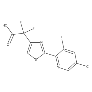 2-[2-(5-Chloro-3-fluoropyridin-2-yl)-1,3-thiazol-4-yl]-2,2-difluoroacetic acid结构式